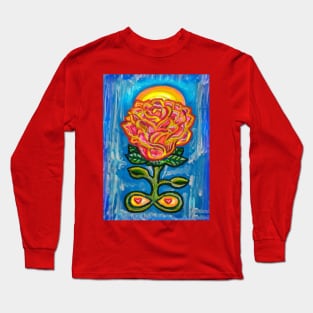 Infinity Blooming Rose Flower of Love Long Sleeve T-Shirt